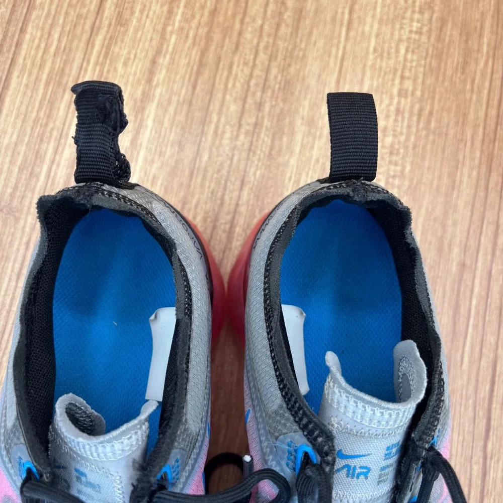 Nike Air VaporMax 2019 Kids 5Y or Women 6.5 Grey Blue Pink AJ2616-008 Running